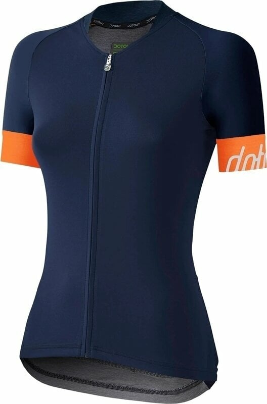 Odzież kolarska / koszulka Dotout Crew Women's Jersey Golf Blue/Orange XS