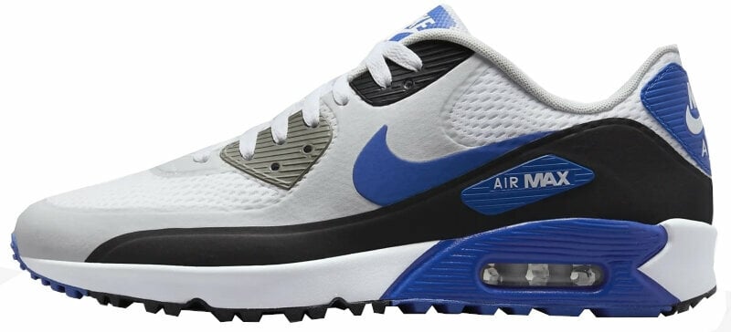 Nike Air Max 90 G Mens Golf Shoes White/Black/Photon Dust/Game Royal 43