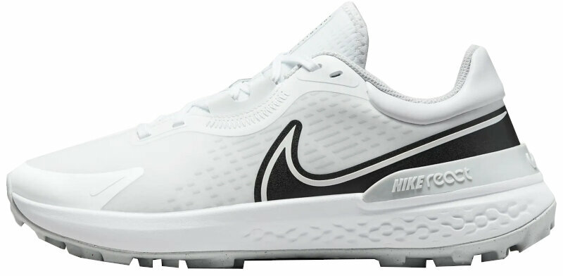 Moški čevlji za golf Nike Infinity Pro 2 Mens Golf Shoes White/Pure Platinum/Wolf Grey/Black 46