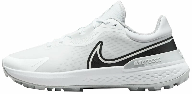 Herren Golfschuhe Nike Infinity Pro 2 Mens Golf Shoes White/Pure Platinum/Wolf Grey/Black 43