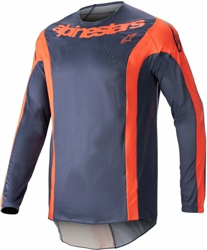 Motocross-paita Alpinestars Techstar Arch Jersey Night Navy/Hot Orange XL Motocross-paita