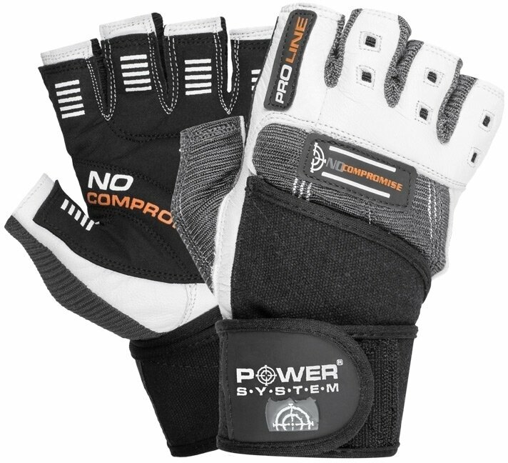 Fitnes rokavice Power System No Compromise Evo White/Grey XL Fitnes rokavice