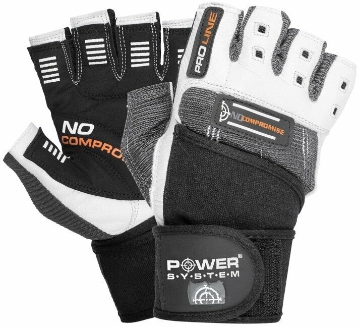 Fitness Gloves Power System No Compromise Evo White/Grey 2XL Fitness Gloves