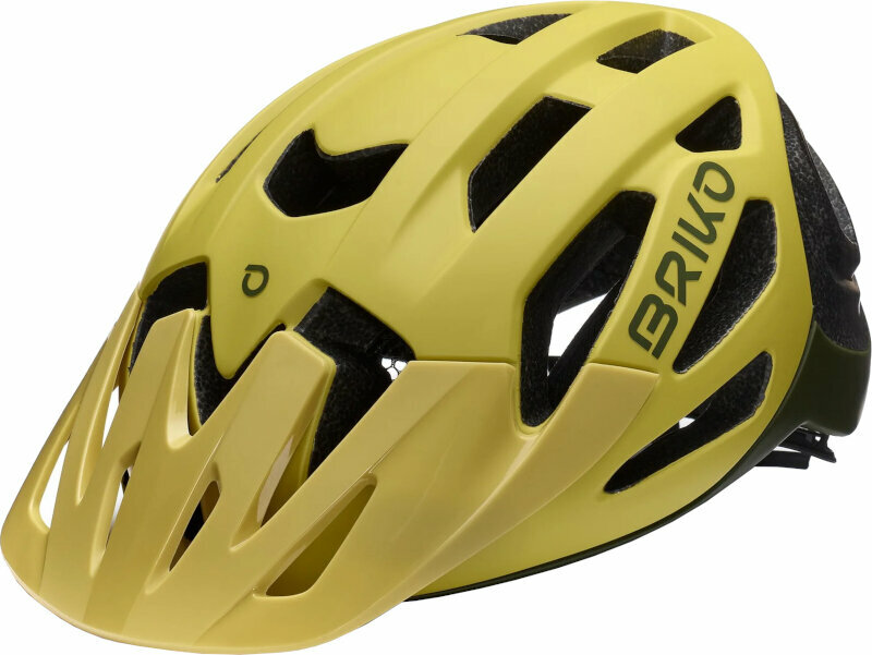 Casque de vélo Briko Sismic X Matt Turmenic/Yellow/Thatch Green M Casque de vélo