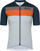 Fietsshirt Briko Jerseyko Stripe Jersey Beige/Blue Marine/Grey Sparrow/Orange Rust M