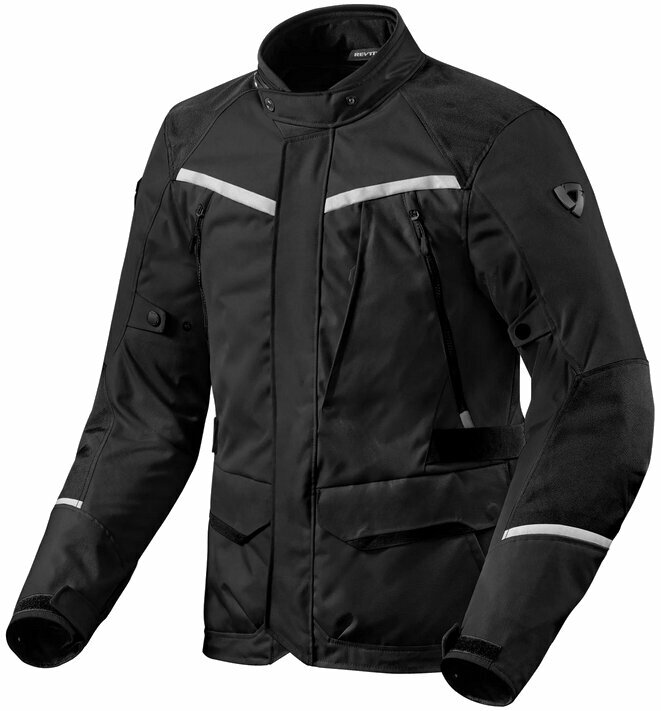 Textile Jacket Rev'it! Voltiac 3 H2O Black/Silver 3XL Textile Jacket