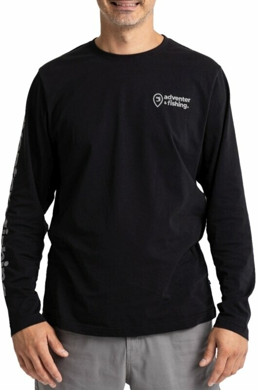 Tee Shirt Adventer & fishing Tee Shirt Long Sleeve Shirt Black XL