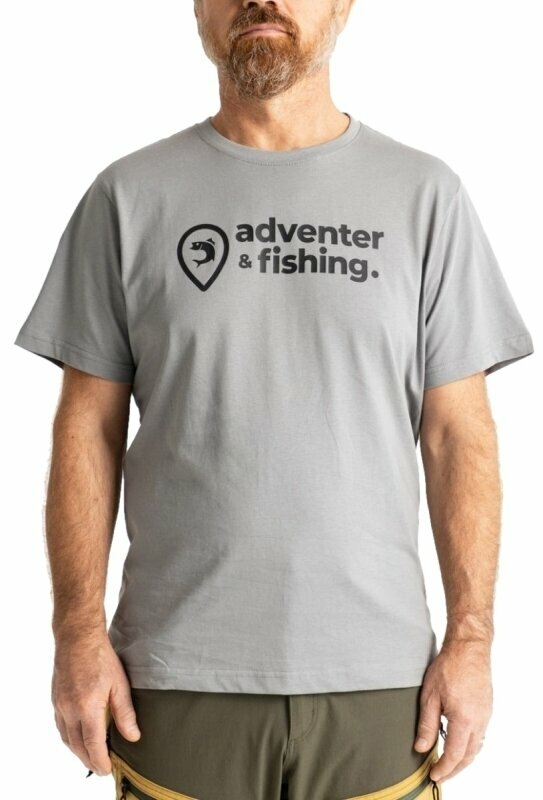 Horgászpóló Adventer & fishing Horgászpóló Short Sleeve T-shirt Titánium S