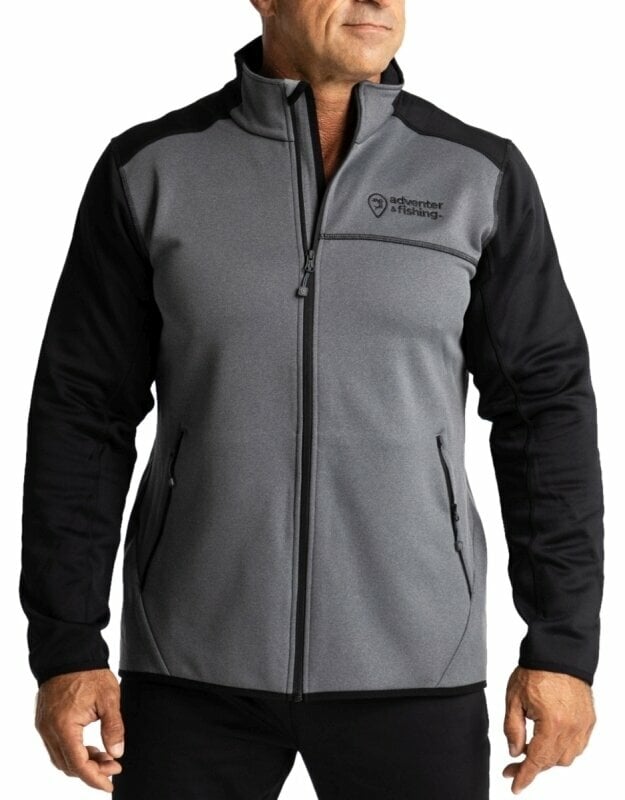 Суитчер Adventer & fishing Суитчер Warm Prostretch Sweatshirt Titanium/Black XL