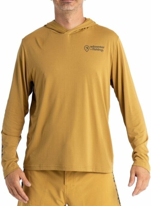 Hoodie Adventer & fishing Hoodie Functional Hooded UV T-shirt Sand S