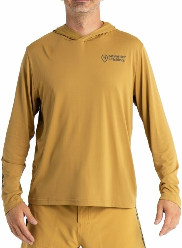 Sweatshirt Adventer & fishing Sweatshirt Functional Hooded UV T-shirt Sand L