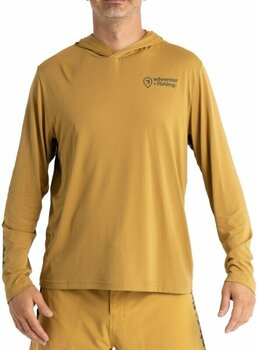 Horgászpulóver Adventer & fishing Horgászpulóver Functional Hooded UV T-shirt Sand L - 1