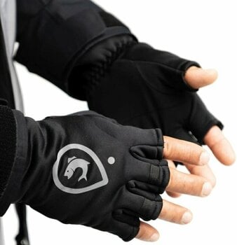 Angelhandschuhe Adventer & fishing Angelhandschuhe Warm Gloves Black M-L - 1