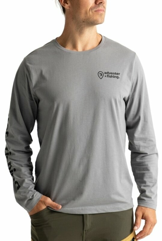 Adventer & fishing T-Shirt Short Sleeve T-shirt Titanium XL - Muziker