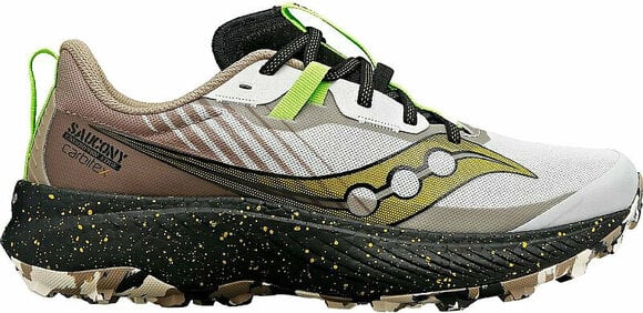 Trail running shoes Saucony Endorphin Edge Mens Shoes Fog/Black 43 Trail running shoes - 1