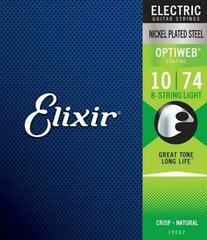 Χορδές για Ηλεκτρική Κιθάρα Elixir 19062 Optiweb Light 8 String Χορδές για Ηλεκτρική Κιθάρα