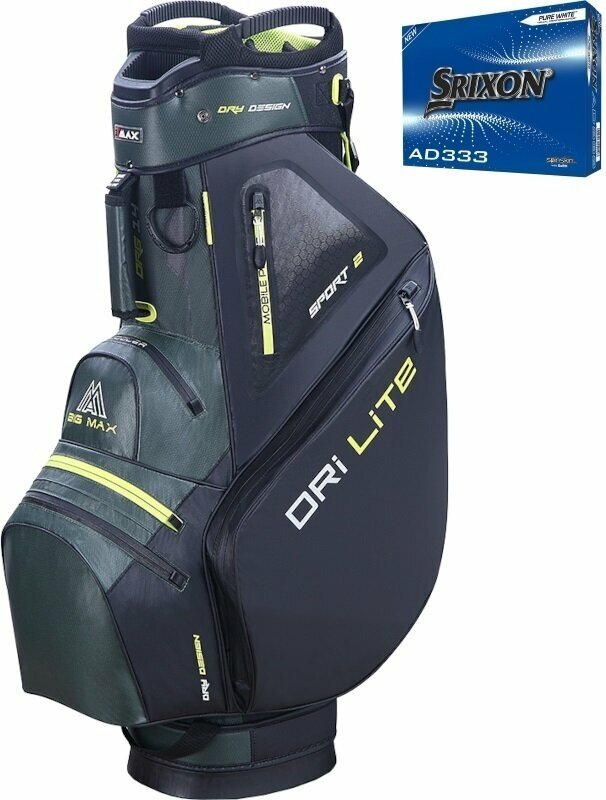 Golf Bag Big Max Dri Lite Sport 2 SET Forest Green/Black/Lime Golf Bag