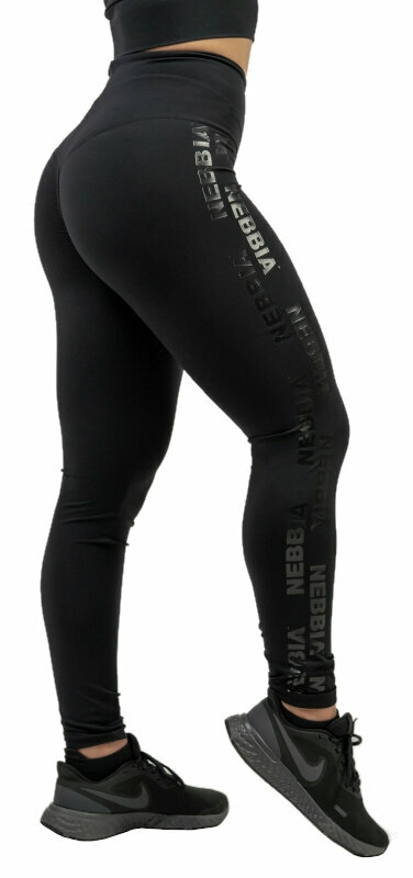 Fitnes hlače Nebbia Classic High Waist Leggings INTENSE Iconic Black L Fitnes hlače
