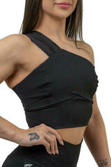 Fitness-undertøj Nebbia High Support Sports Bra INTENSE Asymmetric Black XS Fitness-undertøj