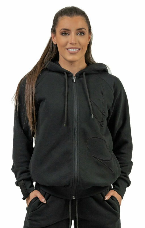 Fitness Sweatshirt Nebbia Classic Zip-Up Hoodie INTENSE Signature Black XS Fitness Sweatshirt
