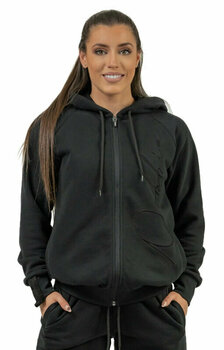 Fitness Sweatshirt Nebbia Classic Zip-Up Hoodie INTENSE Signature Black XS Fitness Sweatshirt - 1
