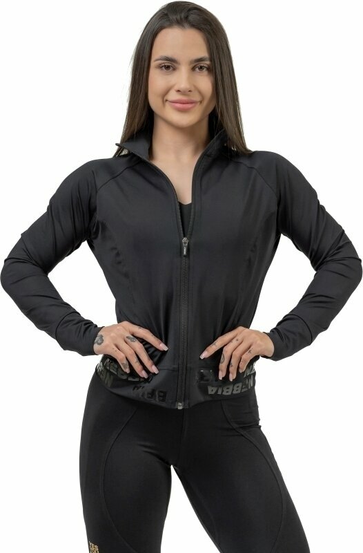 Fitness-sweatshirt Nebbia Zip-Up Jacket INTENSE Warm-Up Black L Fitness-sweatshirt