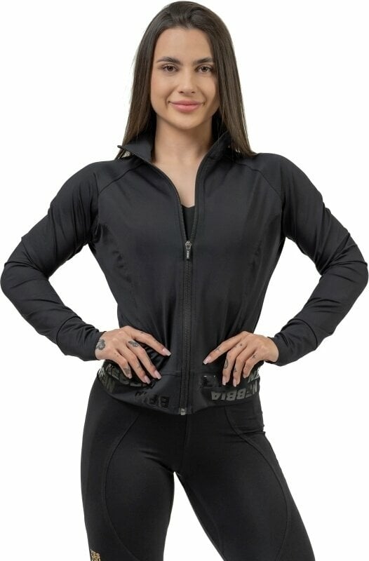 Fitness sweat à capuche Nebbia Zip-Up Jacket INTENSE Warm-Up Black S Fitness sweat à capuche