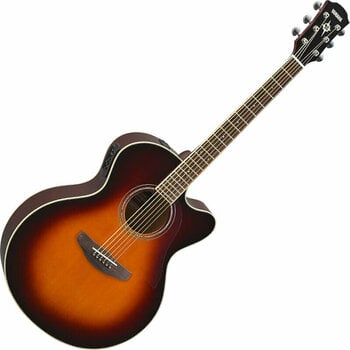 Guitare Jumbo acoustique-électrique Yamaha CPX600 Old Violin Sunburst - 1