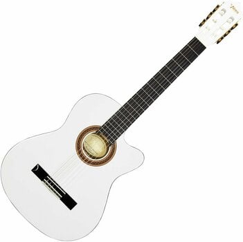 Klassisk gitarr Valencia VC104TC 4/4 White - 1