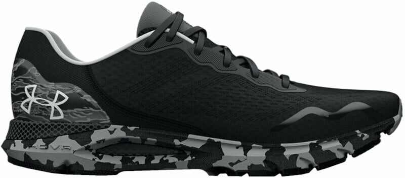 Utcai futócipők Under Armour Men's UA HOVR Sonic 6 Camo Running Shoes Black/Black/Gray Mist 45 Utcai futócipők