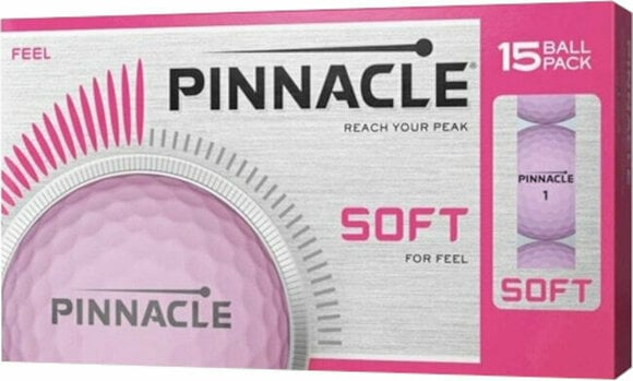Нова топка за голф Pinnacle Soft Pink 2019 15 Pack - 1