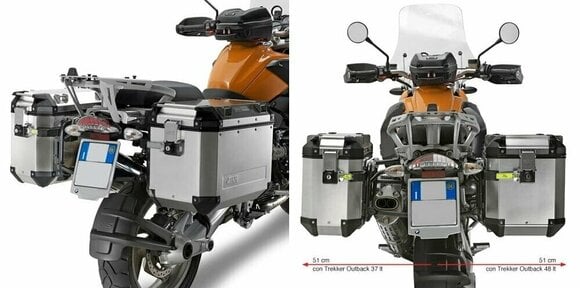 Acessórios para malas de motociclos Givi PL684CAM Specific Pannier Holder Trekker Outback MONOKEY CAM-SIDE - 1
