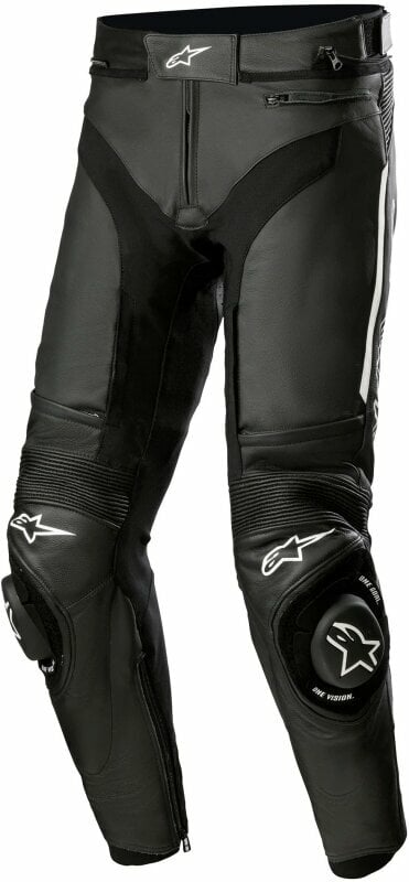 Calças de cabedal para motociclistas Alpinestars Missile V3 Leather Pants Black 52 Calças de cabedal para motociclistas
