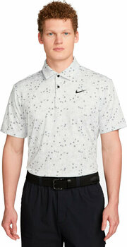 Polo-Shirt Nike Dri-Fit Tour Mens Floral Golf Polo Photon Dust/Black 2XL - 1