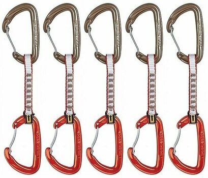 Climbing Carabiner Singing Rock Vision Wire SET Quickdraw Brown/Red Wire Straight/Wire Bent Gate - 1
