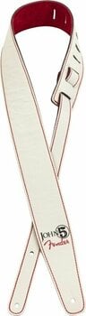 Leather guitar strap Fender John 5 Leather guitar strap White and Red - 1