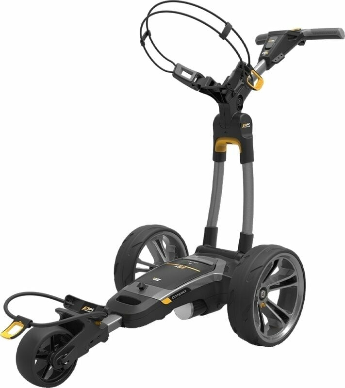 Električni voziček za golf PowaKaddy CT6 EBS Electric Golf Trolley Premium Gun Metal Metallic Električni voziček za golf