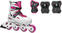 Patins em linha Rollerblade Fury Combo JR White/Pink 36,5-40,5 Patins em linha