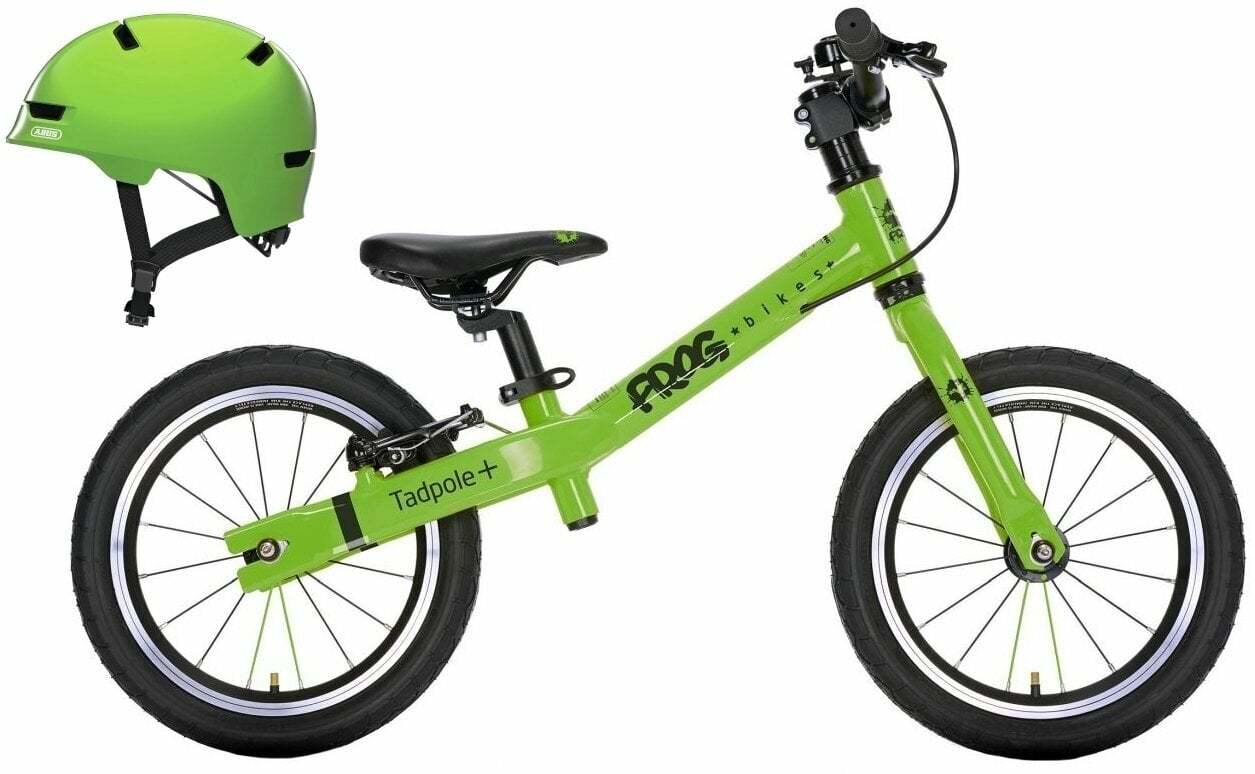 Bicicletă fără pedale Frog Tadpole Plus SET M 14" Verde Bicicletă fără pedale