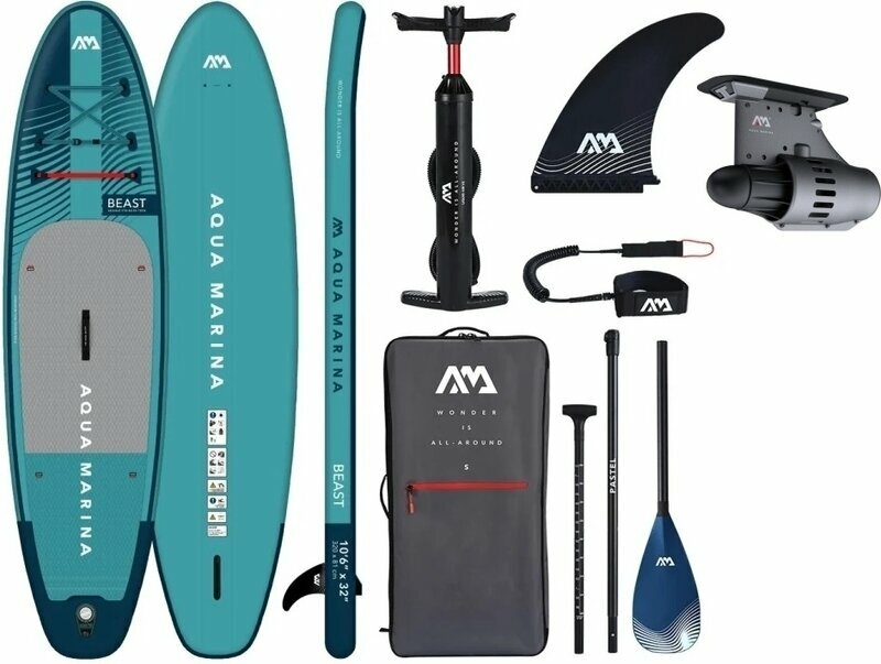 Aqua Marina Beast Aqua Splash Power Fin SET 10'6'' (320 cm) Paddleboard, Placa SUP