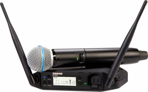 Conjunto de microfone de mão sem fios Shure GLXD24+E/B58-Z4 2,4 GHz-5,8 GHz - 1
