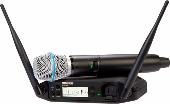 Conjunto de microfone de mão sem fios Shure GLXD24+E/B87A-Z4 2,4 GHz-5,8 GHz - 1