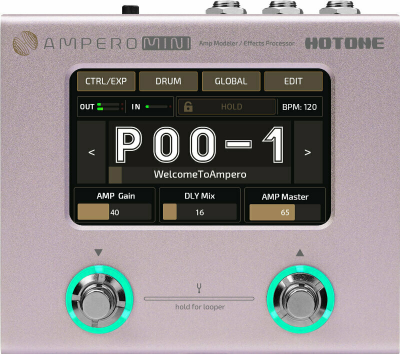 Hotone Ampero Mini Purple Taro Guitar Multi-effect - Muziker