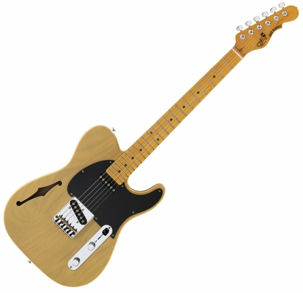 Guitare électrique G&L ASAT Classic Semi-Hollow Maple Fullerton Series Blonde