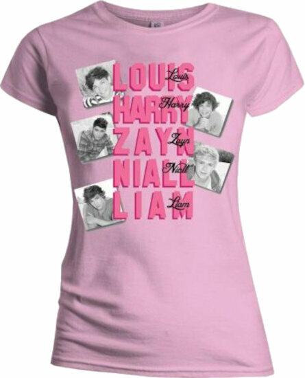 Camiseta de manga corta One Direction Camiseta de manga corta Names Pink L
