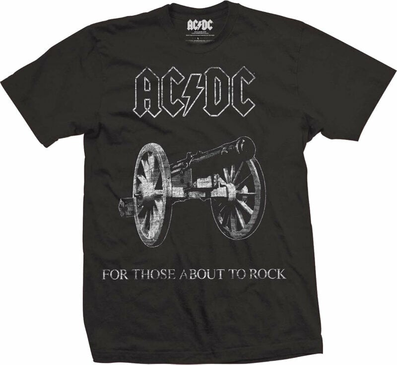 Camiseta de manga corta AC/DC Camiseta de manga corta About To Rock Unisex Black M