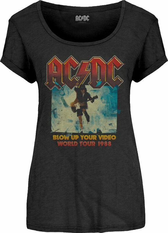 T-Shirt AC/DC T-Shirt Fashion Blow Up Your Video Black M