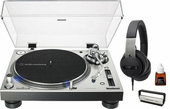 Gira-discos para DJ Audio-Technica Bedroom DJ Promo Silver SET Silver Gira-discos para DJ - 1