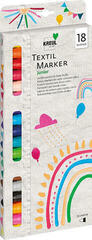 Feutre à point Kreul 90721 Textile Marker Set Junior Ensemble de marqueurs textiles 2-4 mm 18 pièces