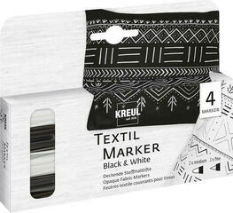 Filzstift Kreul 92751 Textile Marker Black & White Set Set Textilmarker 2 mm Black & White 4 Stck